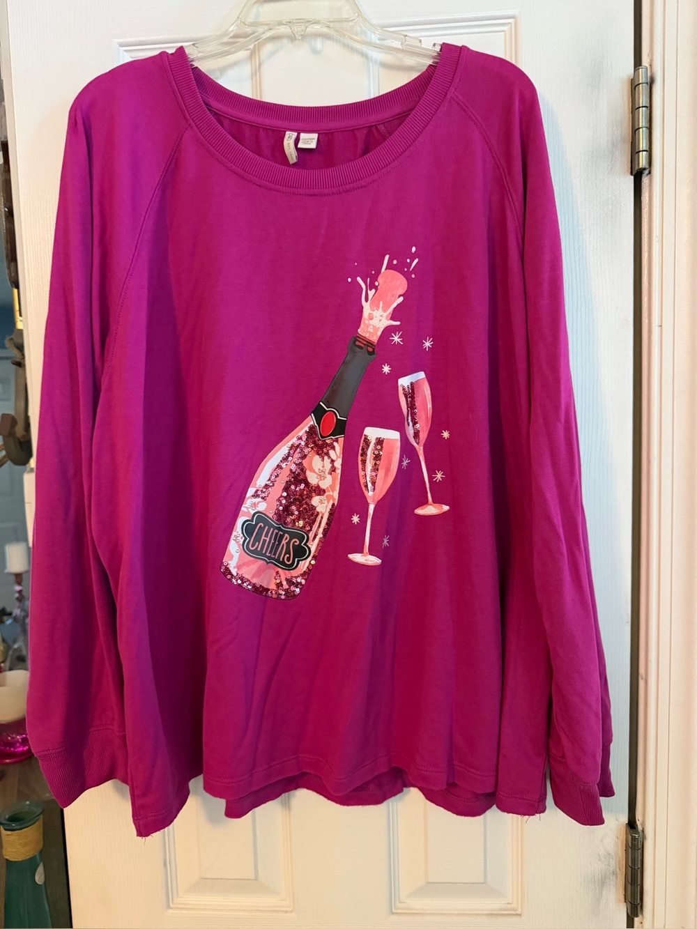 Cato Fuchsia Crewneck Pullover